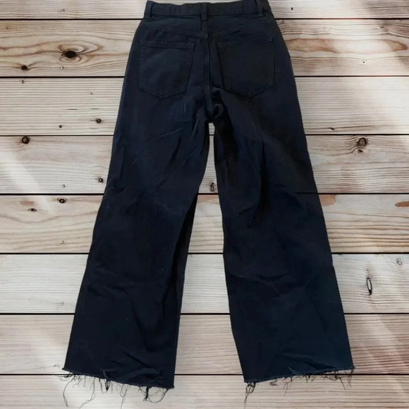 PacSun Women's Size 26 High Waisted Distressed Black Baggy Jeans - Picture 9 of 9